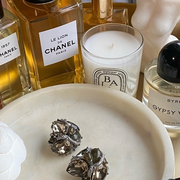 Alexis Bittar liver tone crystal clip on earrings - Picture 2 of 16